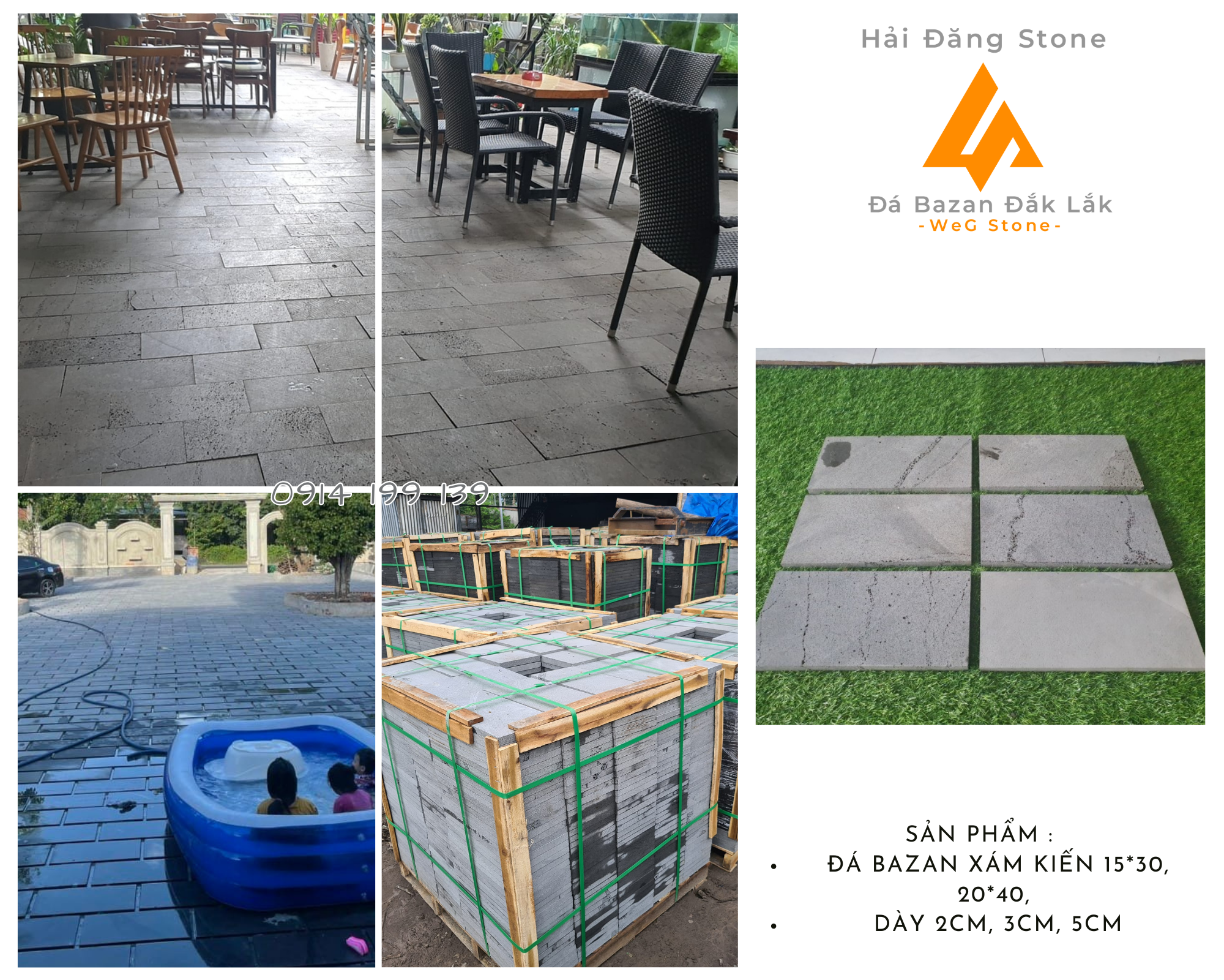 ĐÁ BAZAN XÁM KIẾN 150*200, 200*400