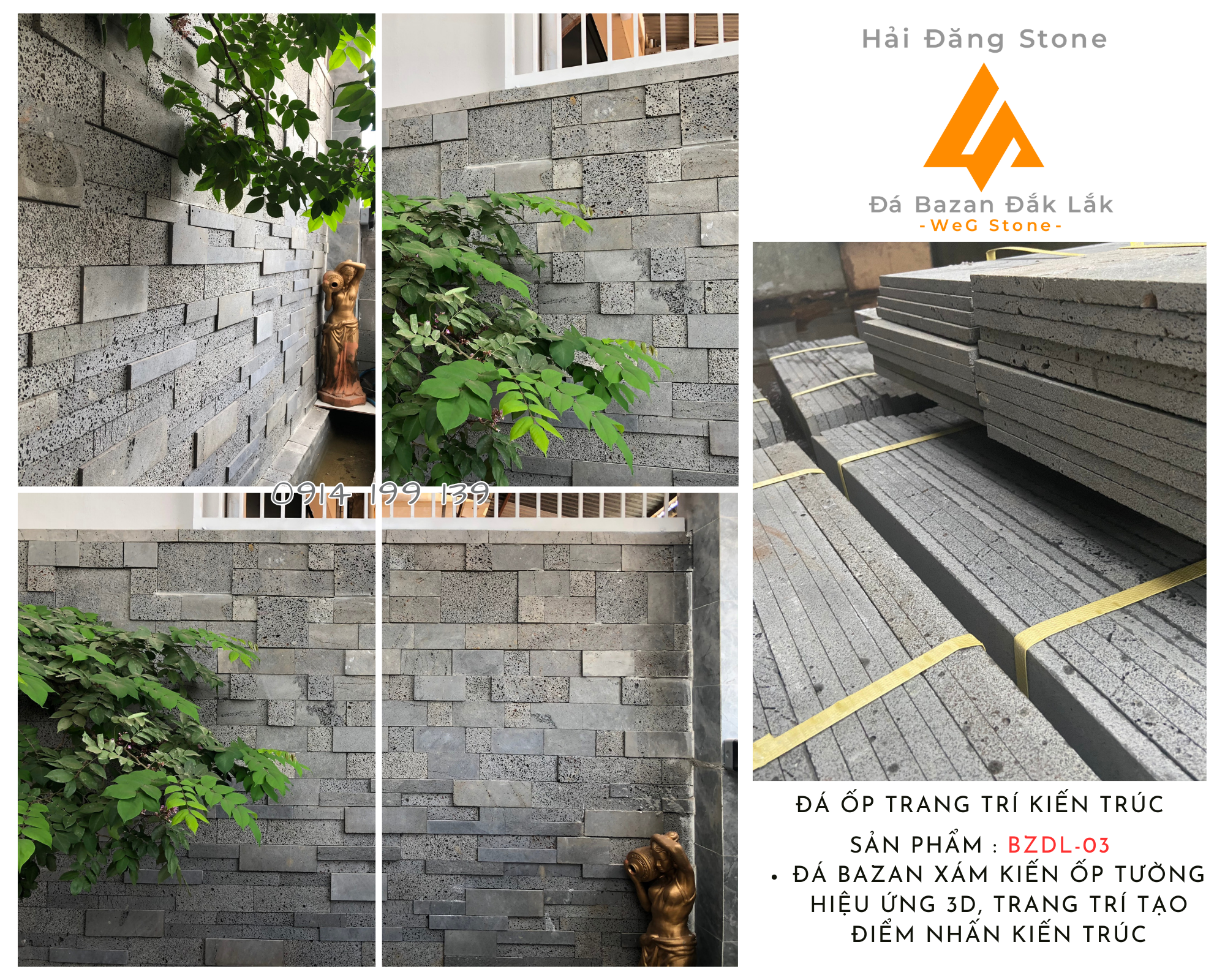 ĐÁ BAZAN ỐP TƯỜNG MẪU BZDL-03