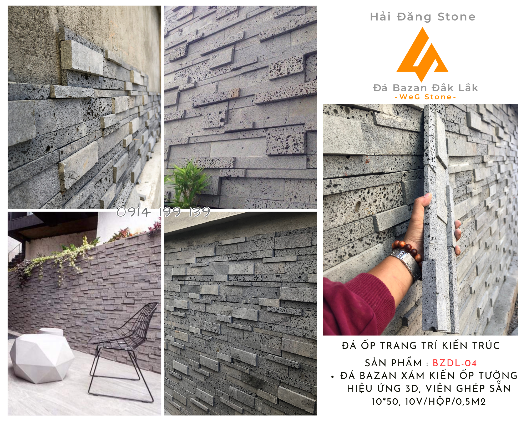 ĐÁ BAZAN ỐP TƯỜNG MẪU BZDL-04